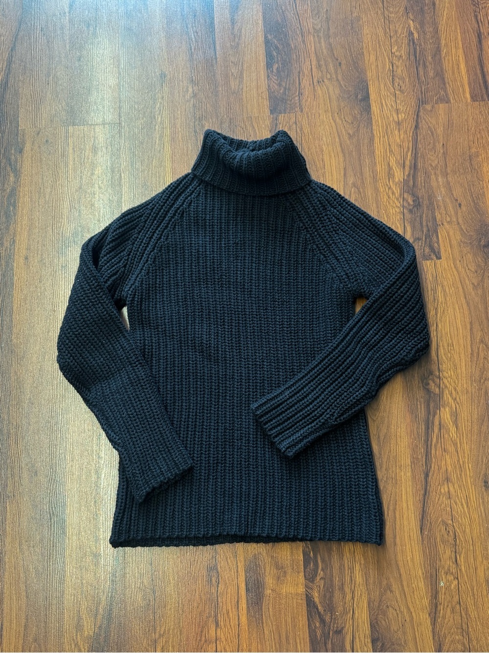 T by Alexander Wang Black Chunky Knit Turtleneck Sweater XS